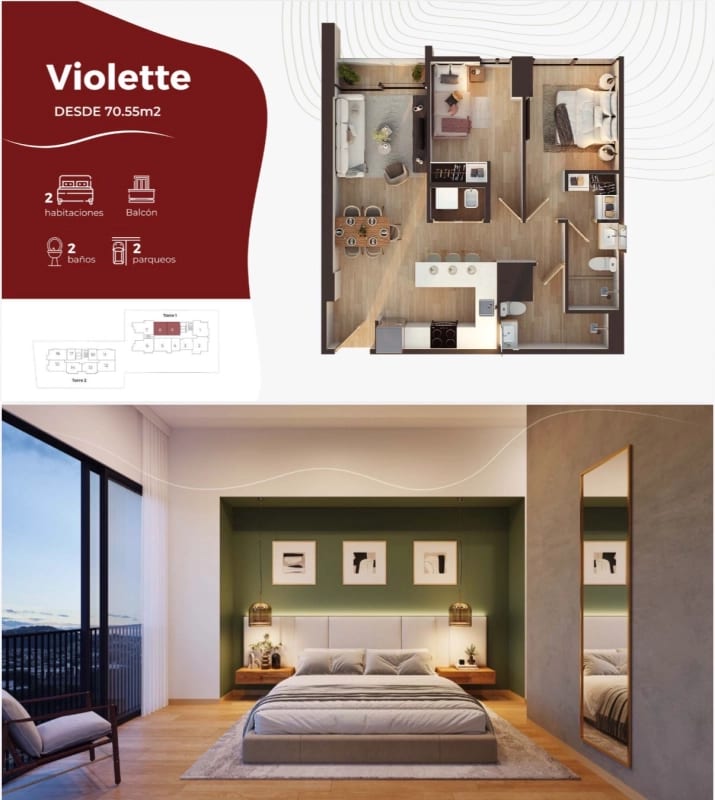 Apartamentos en venta en Edificio nuevo Vie Américas! En planos, para entrega 2027! — foto 4 de 8