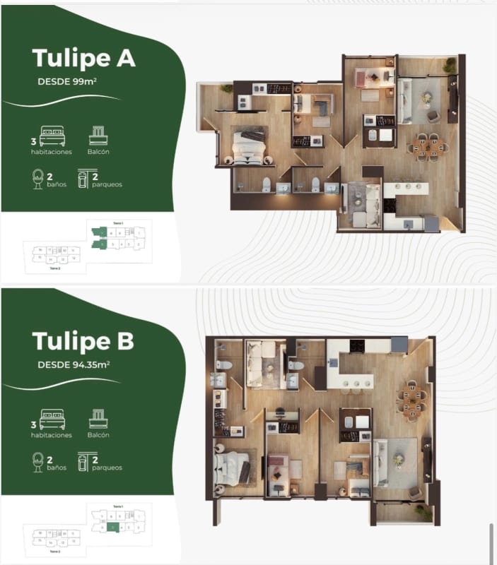 Apartamentos en venta en Edificio nuevo Vie Américas! En planos, para entrega 2027! — foto 2 de 8
